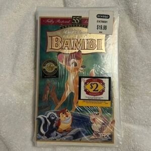VHS Disney 55th anniversary family movie still in plastic Bambi